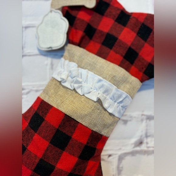 Extra Large Dog Stockings - Christmas Buffalo Plaid - Picture 2 of 3